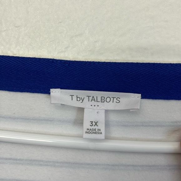 T by Talbots Drawstring Top Stripes - Picture 3 of 7